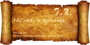 Tüskés Nikolett névjegykártya