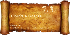 Tüskés Nikolett névjegykártya